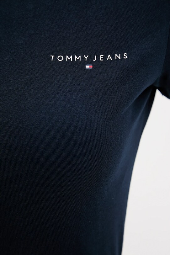 Tommy Jeans pamut póló sötétkék DW0DW21164