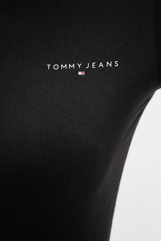Tommy Jeans pamut póló fekete DW0DW21164