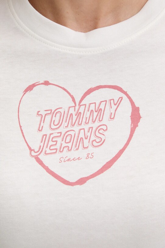 Tommy Jeans t-shirt bawełniany biały DW0DW21390