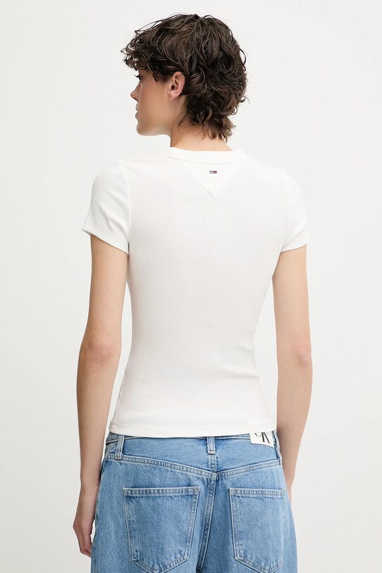 Tommy Jeans tricou DW0DW21402 alb AW25