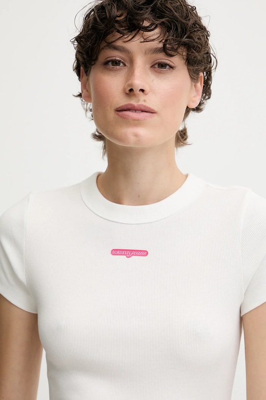 Îmbrăcăminte Tommy Jeans tricou DW0DW21402 alb