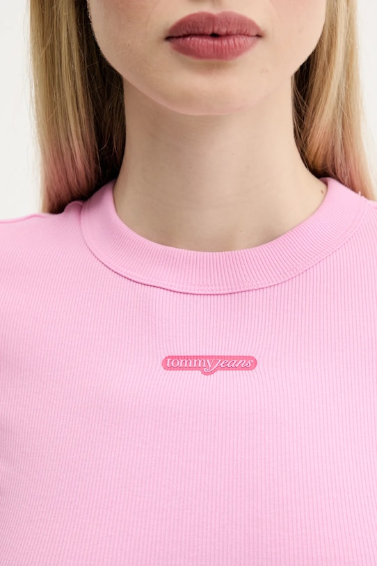 Tommy Jeans t-shirt DW0DW21402 różowy