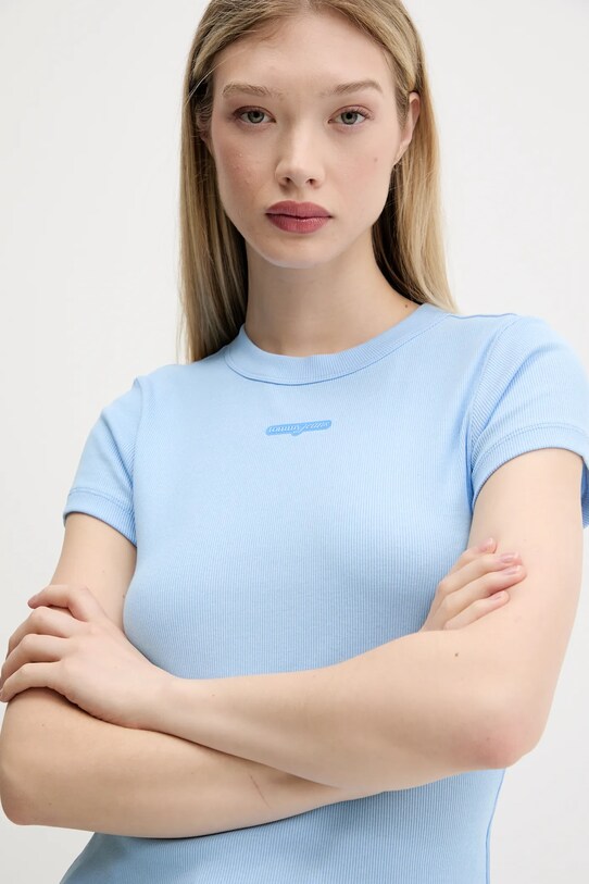 Tommy Jeans tricou albastru DW0DW21402