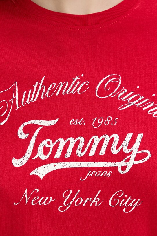 Tommy Jeans t-shirt DW0DW21404 czerwony