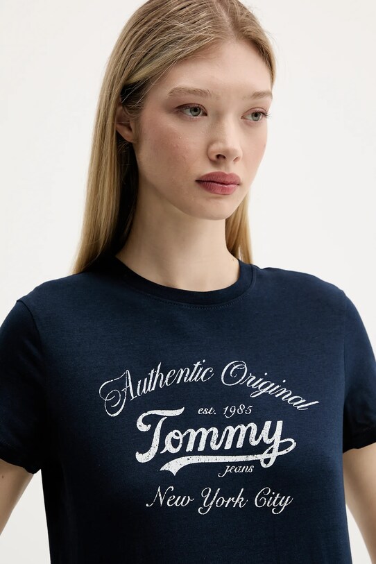Tommy Jeans tricou bleumarin DW0DW21404