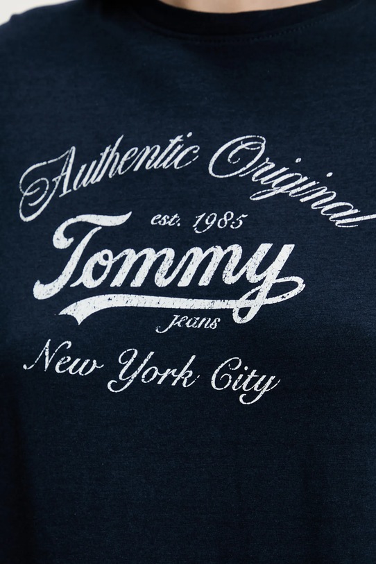 Tommy Jeans tricou DW0DW21404 bleumarin