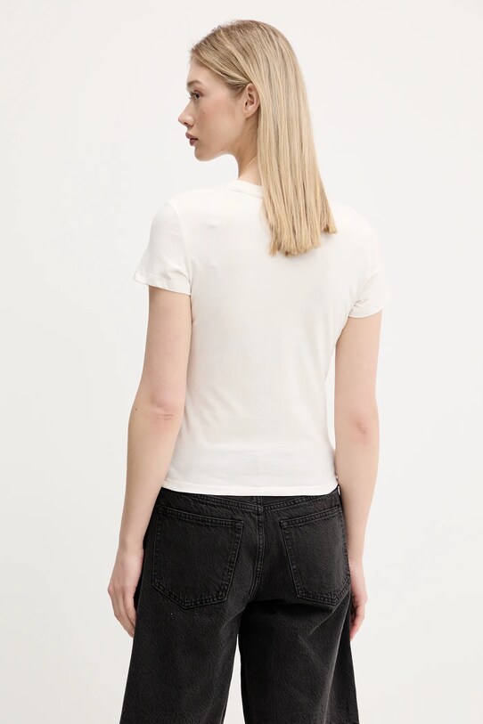 Îmbrăcăminte Tommy Jeans tricou din bumbac DW0DW21422 bej