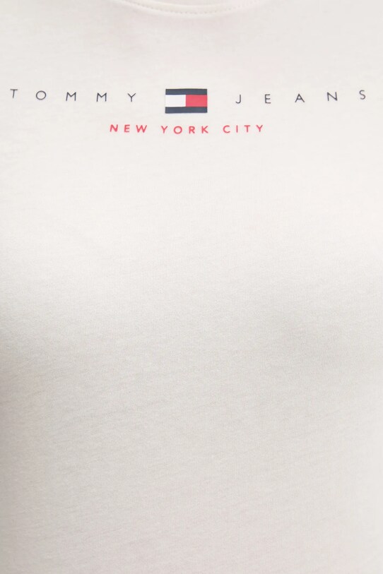 Tommy Jeans tricou din bumbac DW0DW21422 bej