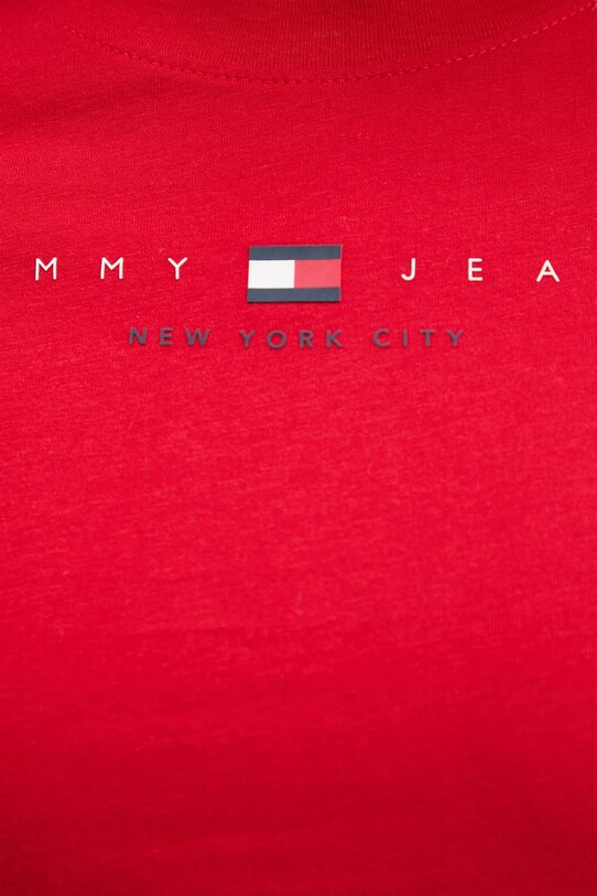 Tommy Jeans tricou din bumbac DW0DW21422 rosu