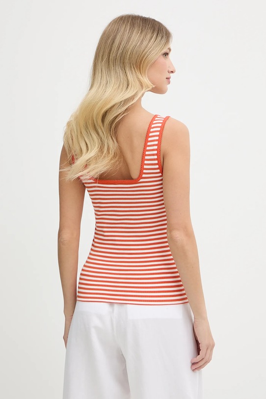 Odzież Tommy Hilfiger top WW0WW45444 pomarańczowy