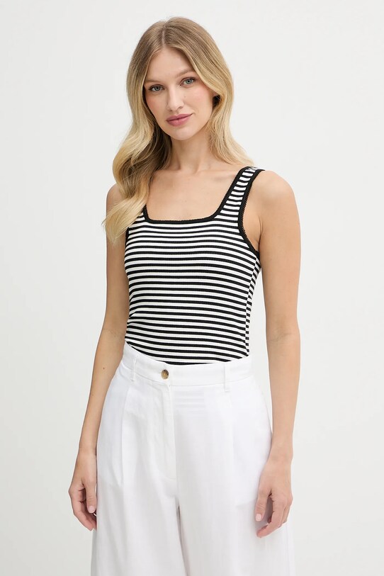 Tommy Hilfiger top wzorzyste czarny WW0WW45444