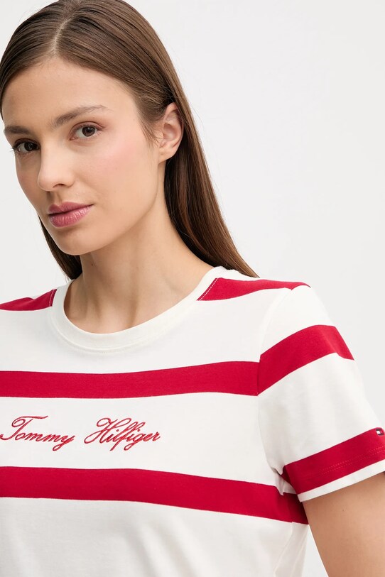 Дрехи Памучна тениска Tommy Hilfiger WW0WW45746 бежов