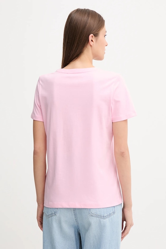 Tommy Hilfiger tricou din bumbac WW0WW45746 roz AW25