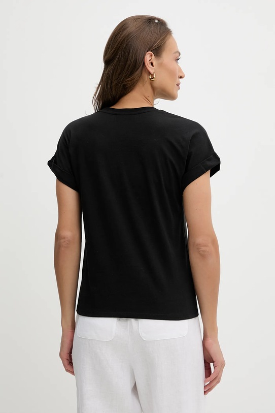 Oblečenie Bavlnené tričko Tommy Hilfiger WW0WW47157 čierna