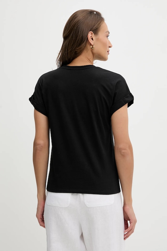 Oblečenie Bavlnené tričko Tommy Hilfiger WW0WW47157 čierna