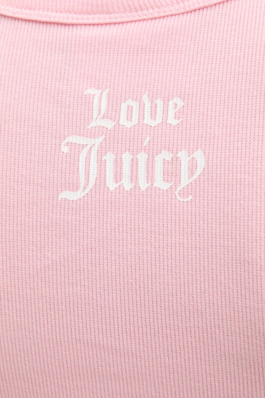 Juicy Couture top CALIFREAKINFORNIA RIB VEST JCNLV225459 rózsaszín
