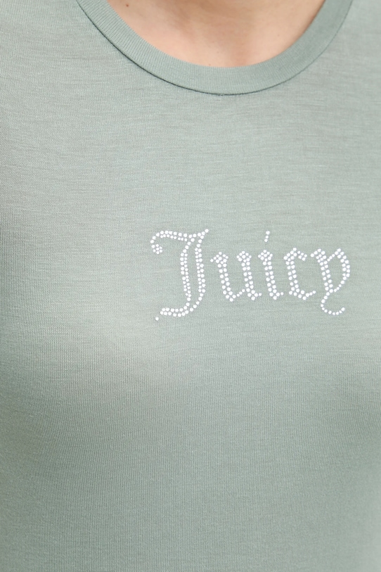 Kratka majica Juicy Couture SHEER FITTED TEE JCWCT225301 zelena
