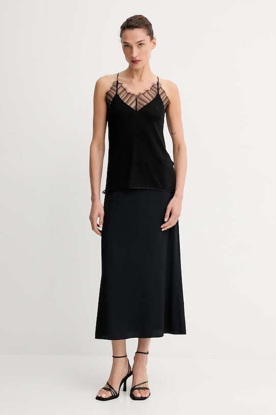 Топ с добавлением шерсти IRO WP12MAELLY чёрный AW25