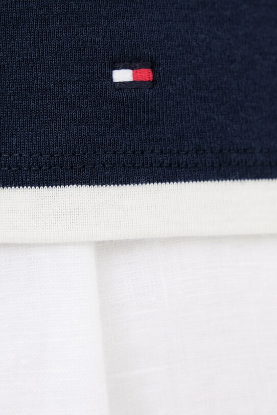 Bavlnené tričko Tommy Hilfiger WW0WW45628 tmavomodrá