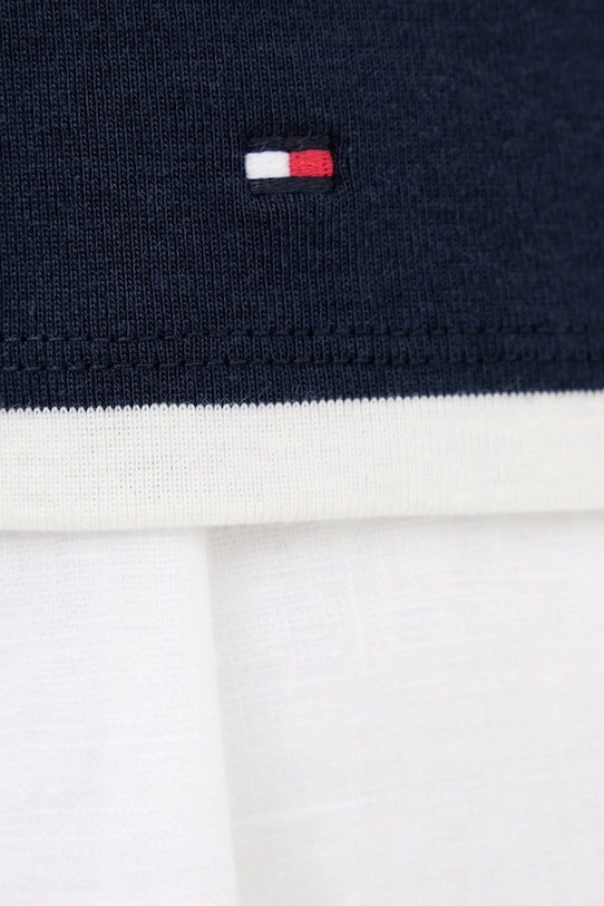 Bavlněné tričko Tommy Hilfiger WW0WW45628 námořnická modř
