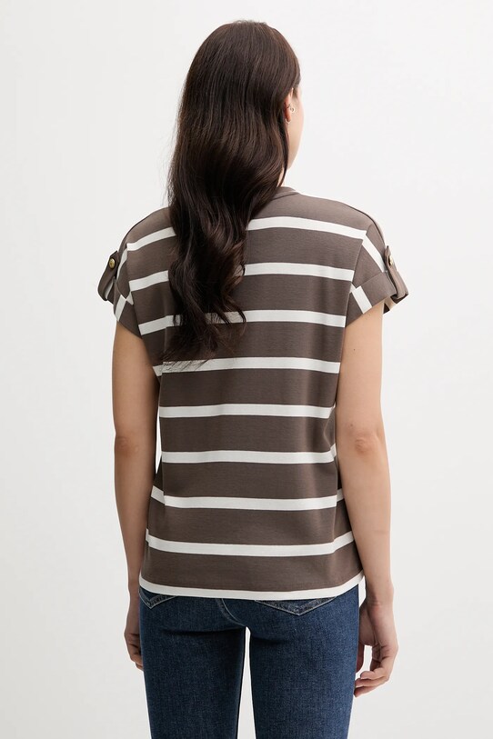 Odzież Tommy Hilfiger t-shirt bawełniany WW0WW45628 brązowy