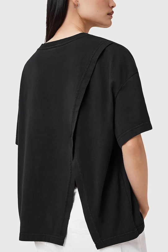 Oblačila Bombažna kratka majica AllSaints AVRI W095JC črna