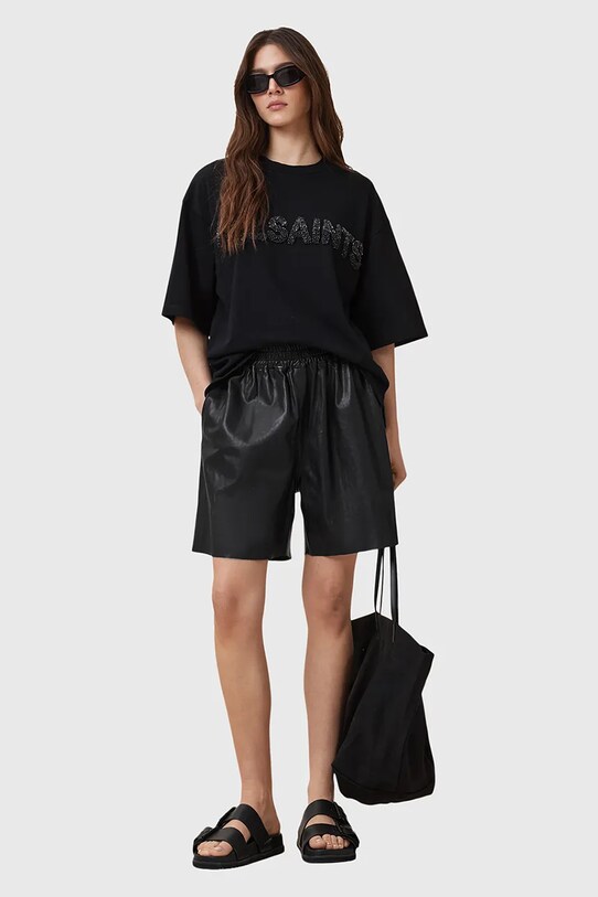 AllSaints tricou din bumbac AMELIE W123JC negru