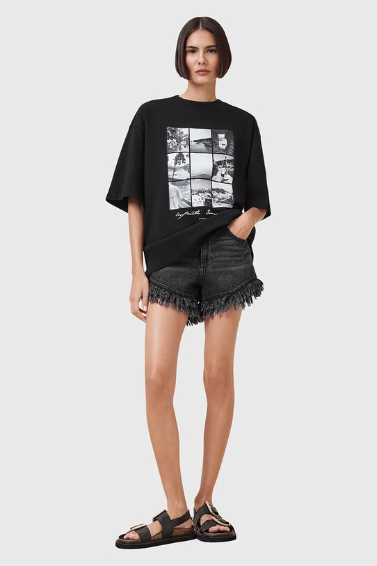 AllSaints t-shirt bawełniany FILM W164JC czarny