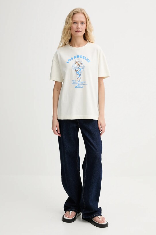 Rag & Bone tricou din bumbac WCC25PT034MI36 bej AW25