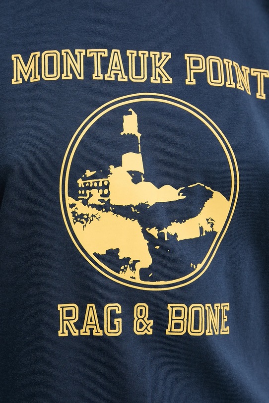 Rag & Bone tricou din bumbac WCC25PT023MI24 bleumarin