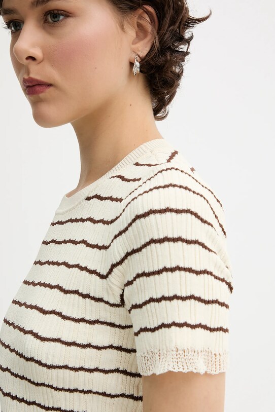Rag & Bone t-shirt beżowy WAS25P025UG25