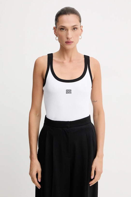 Top Gestuz Z elastanom bela 10910268