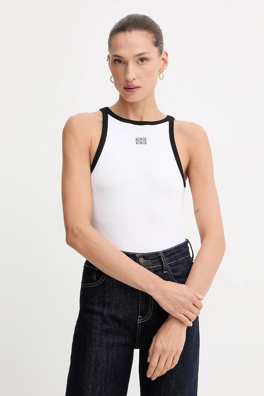 Top Gestuz Z elastanom bela 10910270