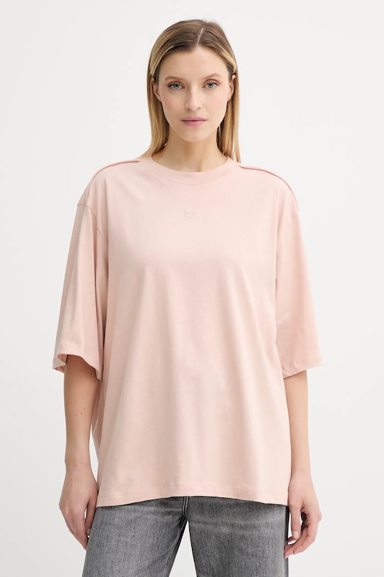 Bavlněné tričko Gestuz nášivka oranžová 10910395