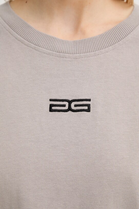 Gestuz t-shirt bawełniany 10910397 beżowy