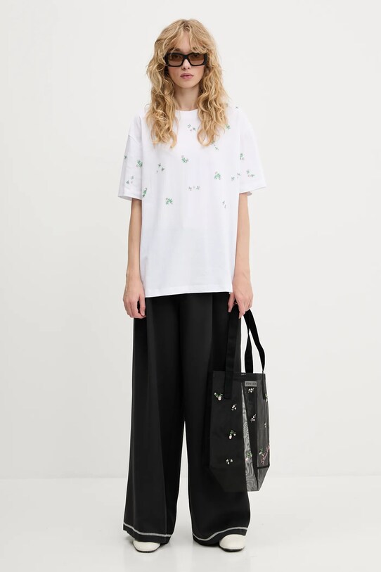 Stine Goya tricou copii SG.PF25.T061.2366 alb AW25