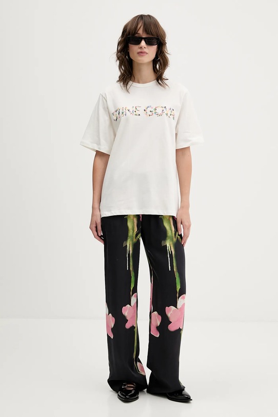 Stine Goya t-shirt bawełniany SG.AW25.T009.2243 beżowy AW25
