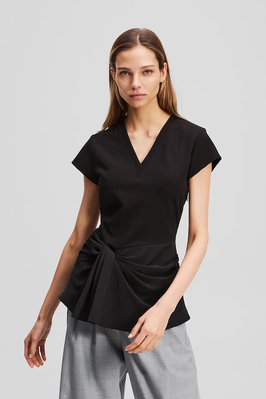 Tričko Karl Lagerfeld slim čierna A3W17011