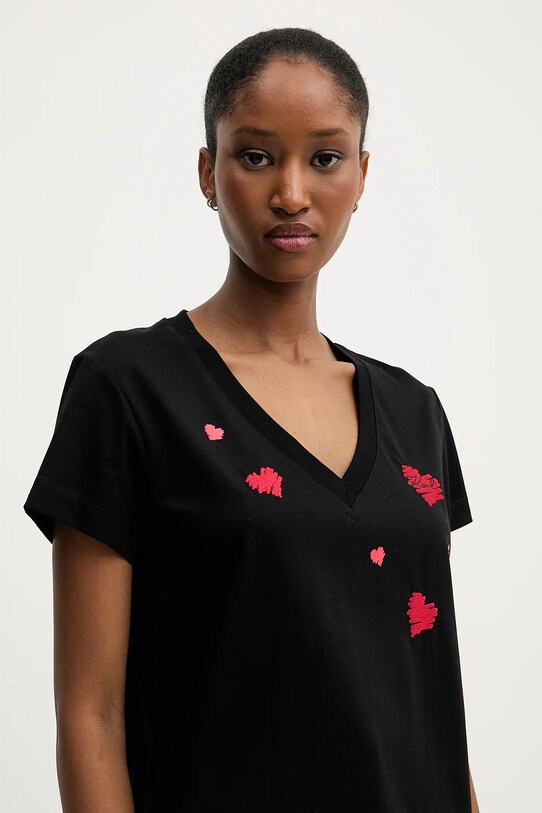 Karl Lagerfeld tricou din bumbac negru A3W17017