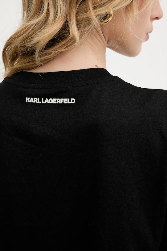Karl Lagerfeld tricou din bumbac A3W17018 negru