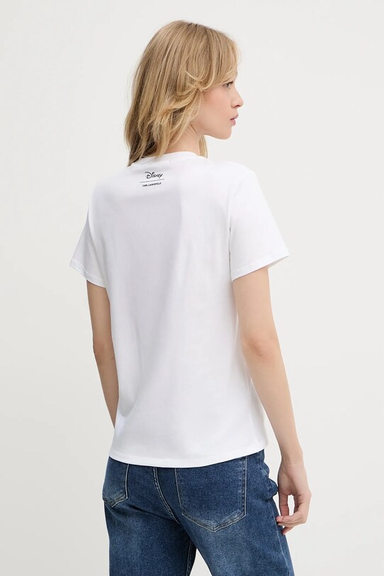 Îmbrăcăminte Karl Lagerfeld tricou din bumbac KL X DISNEY A3W17090 alb