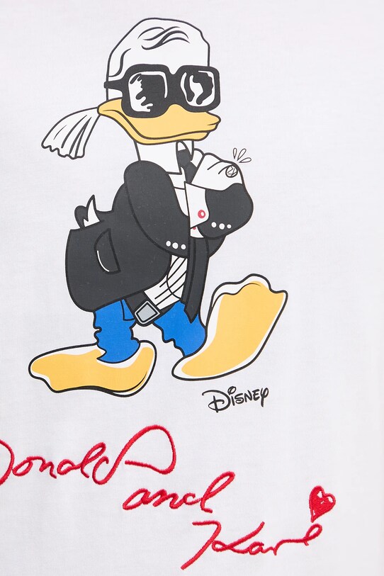 Karl Lagerfeld t-shirt bawełniany KL X DISNEY A3W17090 biały