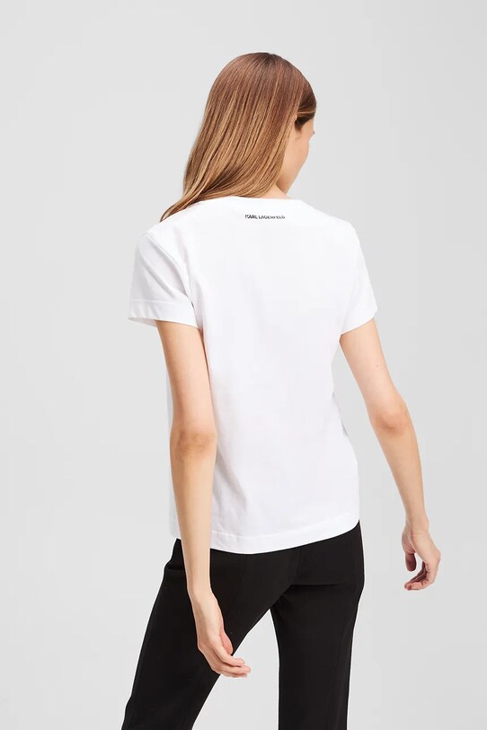 Karl Lagerfeld t-shirt bawełniany A3W17104 biały AW25
