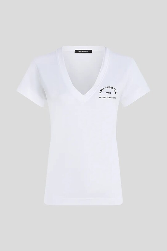 Karl Lagerfeld tricou din bumbac A3W17104 alb
