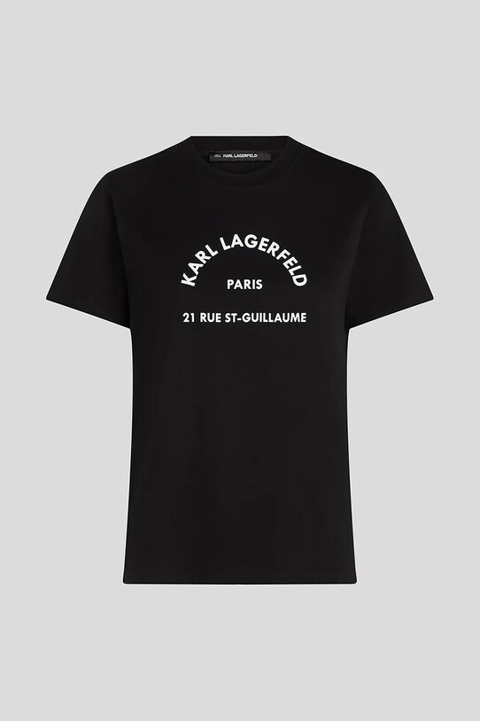 Хлопковая футболка Karl Lagerfeld A3W17105 чёрный