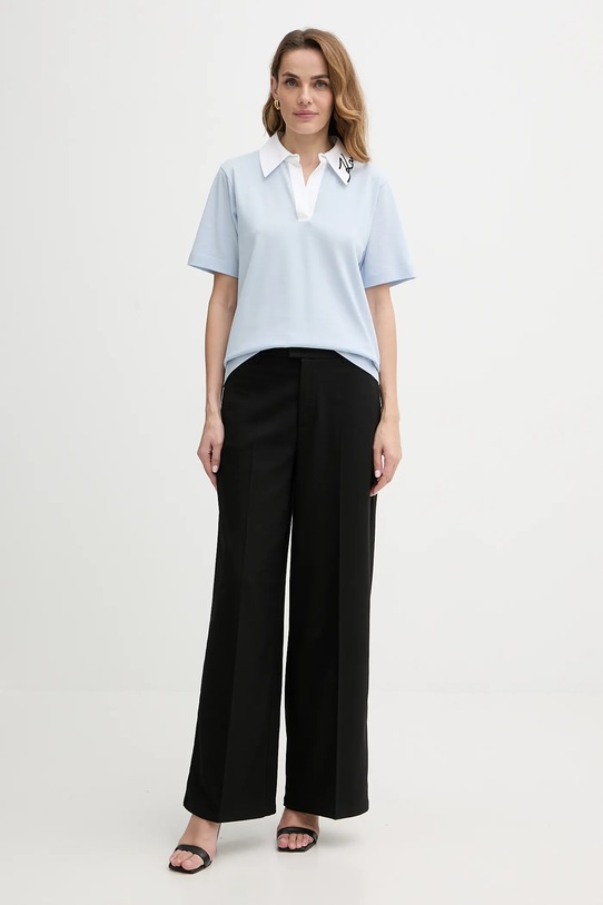 Βαμβακερό μπλουζάκι Karl Lagerfeld A3W17113 μπλε AA00