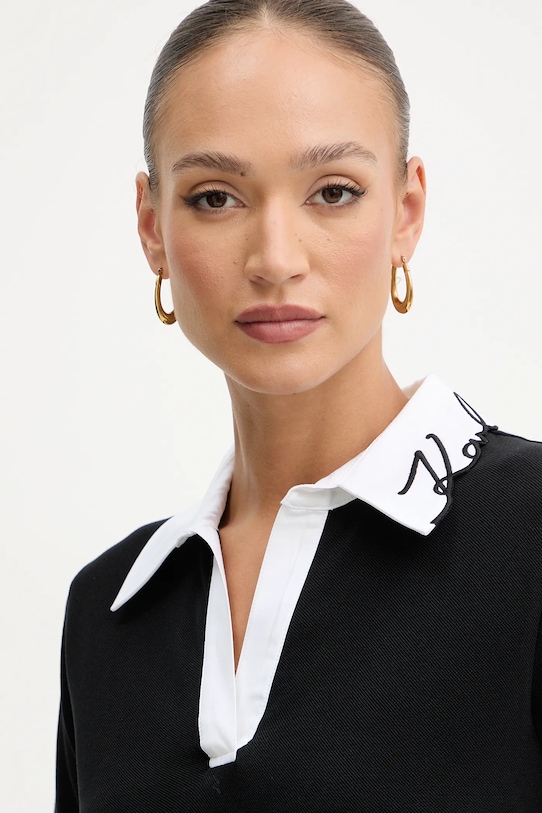 Karl Lagerfeld tricou din bumbac KARL SIGNATURE negru A3W17113