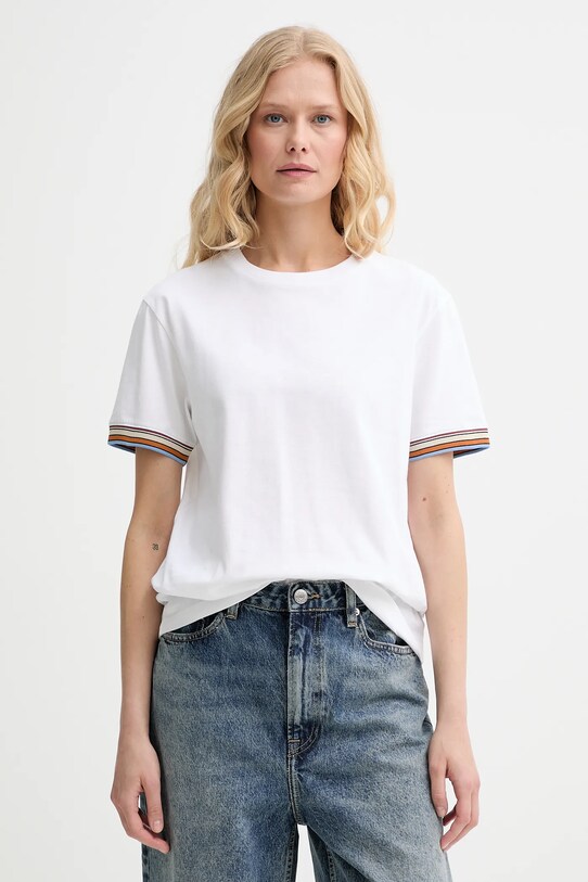 PS Paul Smith t-shirt bawełniany aplikacja biały W2R.232VC.T30777