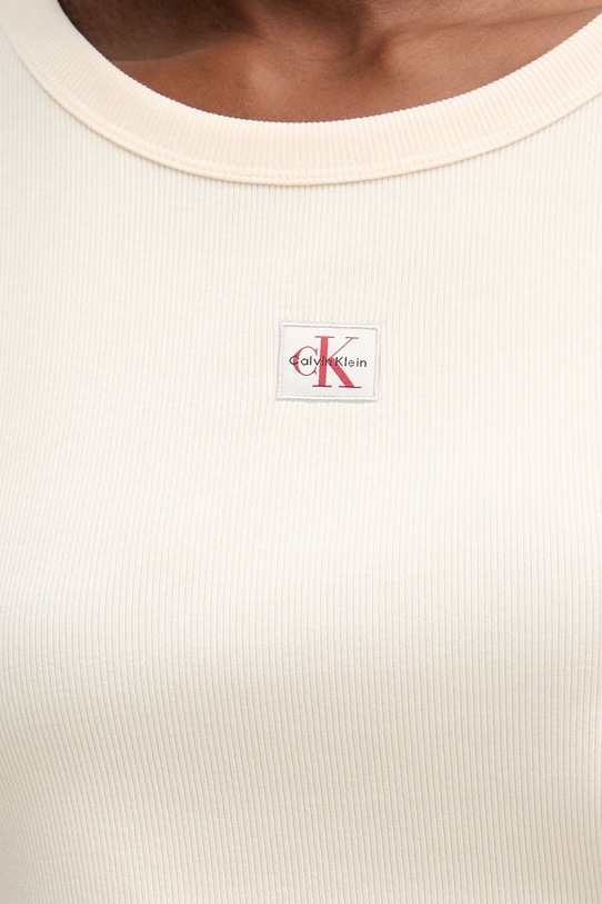 Calvin Klein Jeans t-shirt damski LV047C200G beżowy