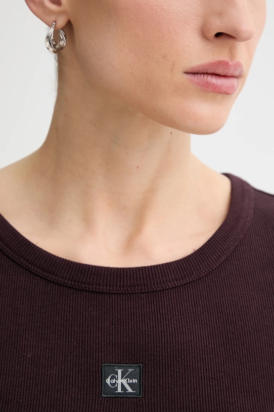 Calvin Klein Jeans t-shirt brązowy LV047C200G